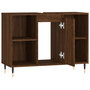 Voir la diapositive 5 : VIDAXL Armoire salle de bain chene marron 80x33x60cm bois d'ingenierie