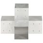 Voir la diapositive 3 : VIDAXL Connecteurs de poteau 4pcs Forme en X Metal galvanise 101x101mm