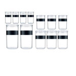Bodum Bocaux conservation - BODUM - PRESSO SET - 12 bocaux plastique avec couvercle hermétique