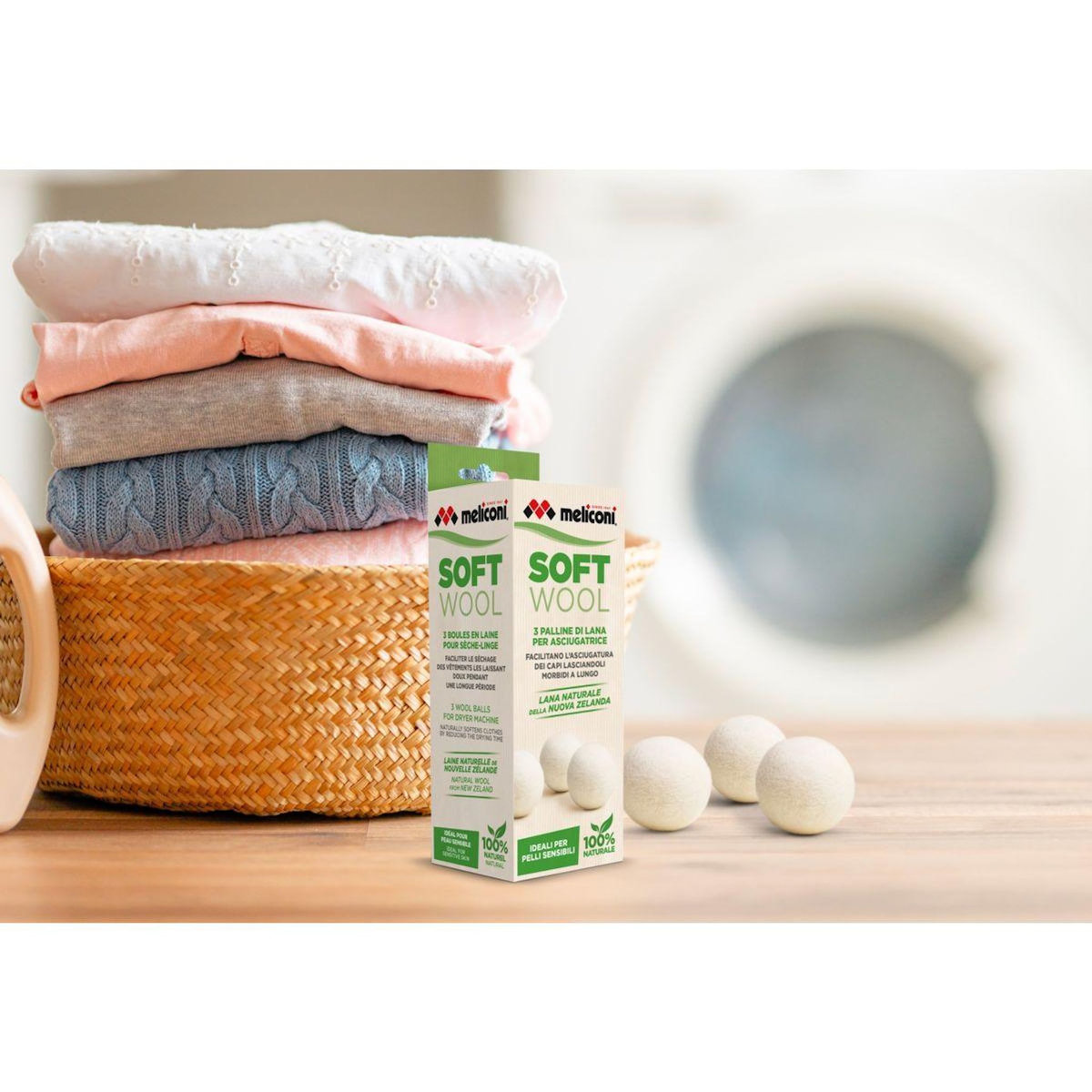 Meliconi BALLE de sechage en laine pour sèche-linge