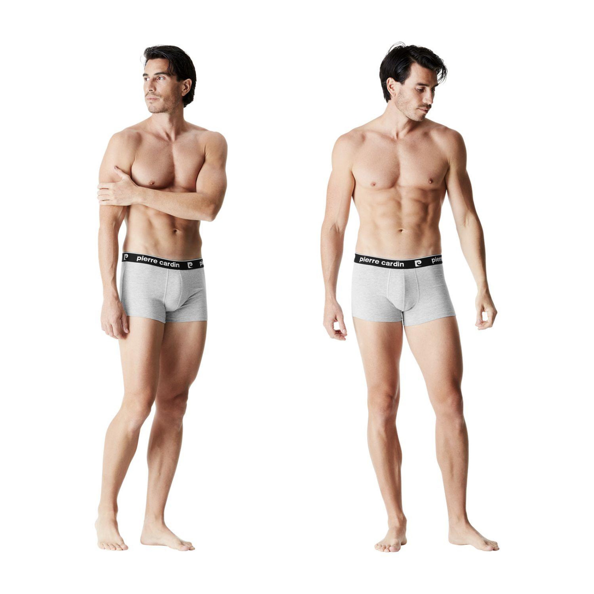 Voir la diapositive 4 : PIERRE CARDIN Lot de 4 boxers homme en coton Basic