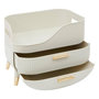 Voir la diapositive 2 : FIVE Organiseur 2 Tiroirs  Alba  26cm Beige