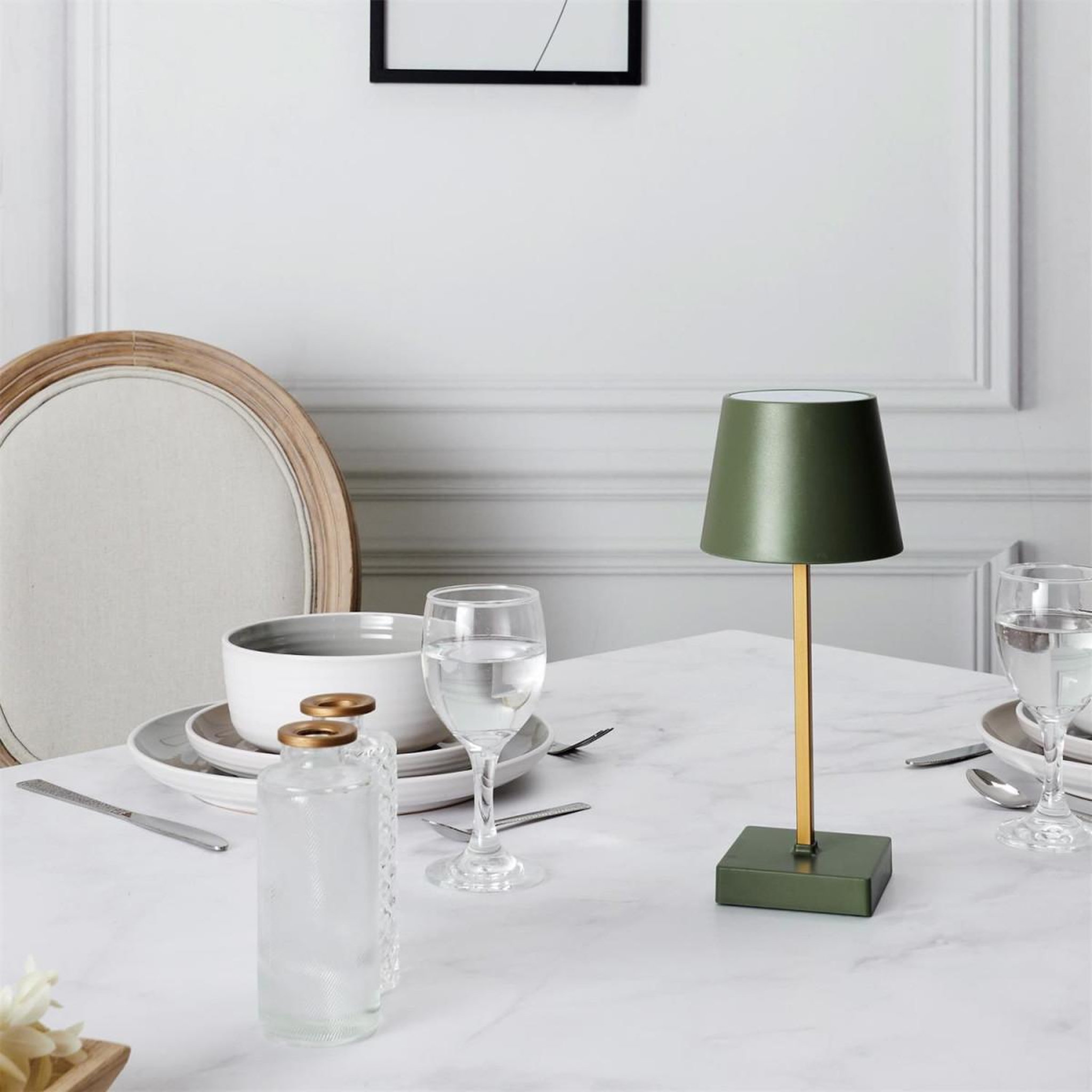 Voir la diapositive 5 : The Home Deco Factory Lampe à poser led  tactile  26cm vert