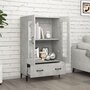 Voir la diapositive 3 : VIDAXL Buffet haut Gris béton 70x31x115 cm Bois d ingénierie