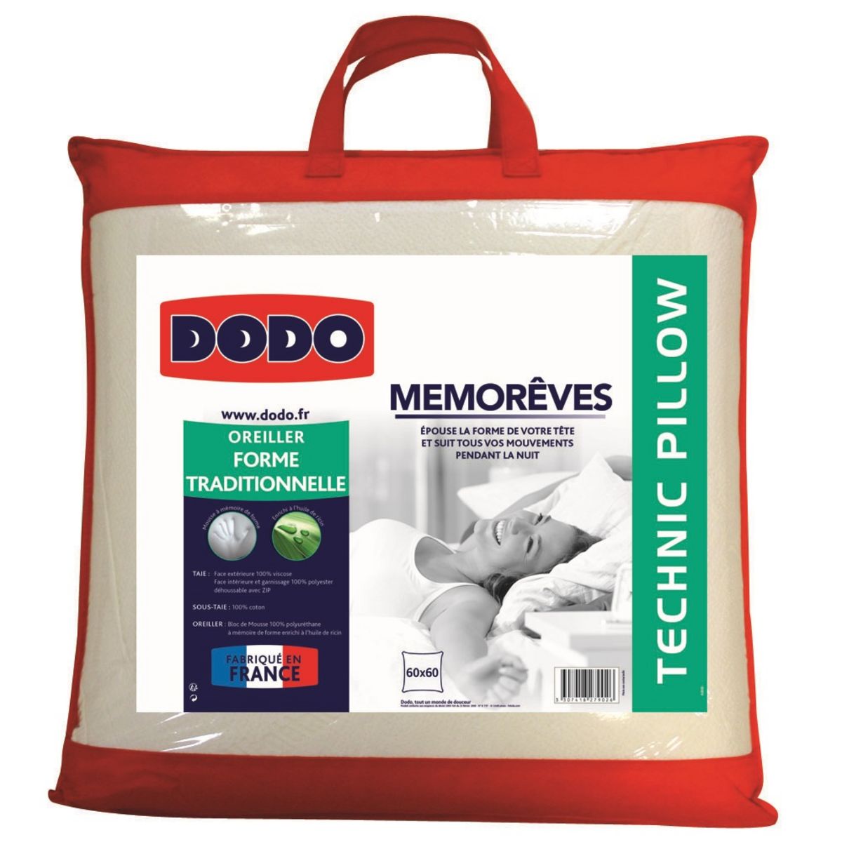 DODO Oreiller ergonomique polyester DODO MEMOREVES