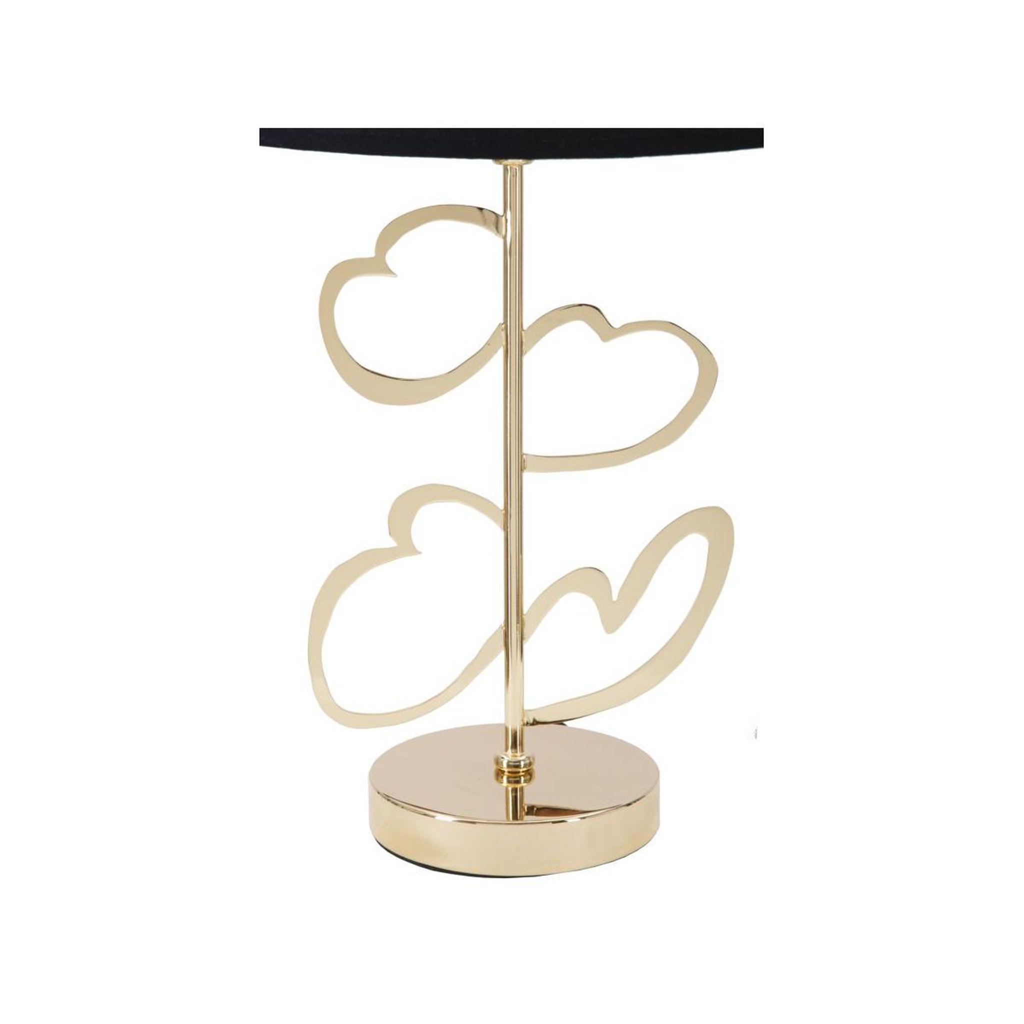Voir la diapositive 5 : Paris Prix Lampe à poser en métal  hearts  54cm noir & or