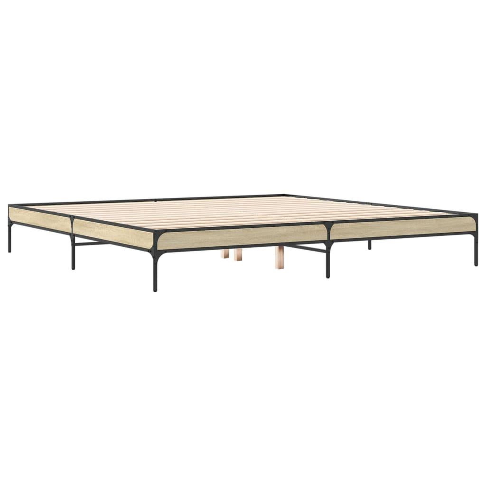 Voir la diapositive 3 : VIDAXL Cadre de lit sans matelas chene sonoma 200x200 cm