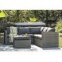 Voir la diapositive 8 : DCB GARDEN Salon bas de jardin - 5 places - résine tressée - gris - BONHEUR
