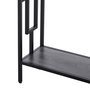 Voir la diapositive 4 : HOMCOM Console table d'appoint design industriel dim. 106L x 23l x 76H cm étagère acier noir panneaux particules bois gris