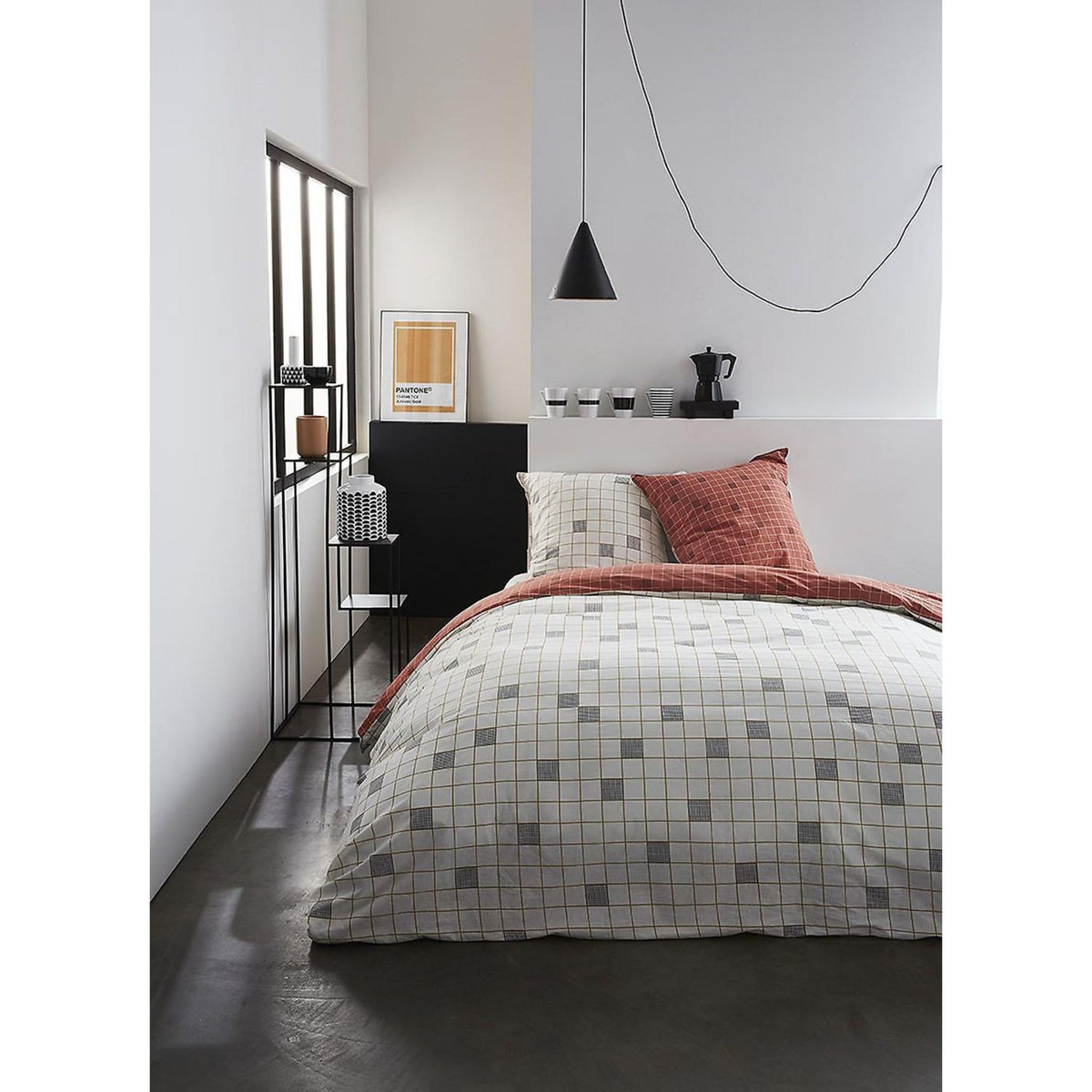 Home collection Parure housse de couette revers. 100% coton 57fils, sunshine