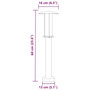 Voir la diapositive 6 : VIDAXL Lampadaire d'exterieur argente 60 cm acier inoxydable