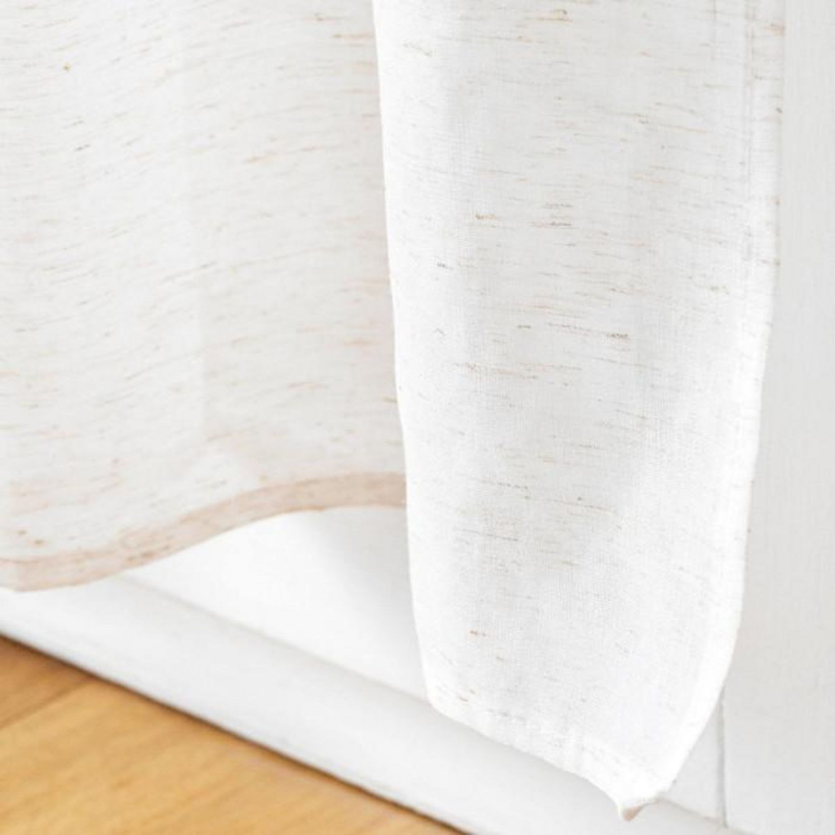 Paris Prix Paire de Voilages Passe-Tringle  Norine  70x240cm Naturel