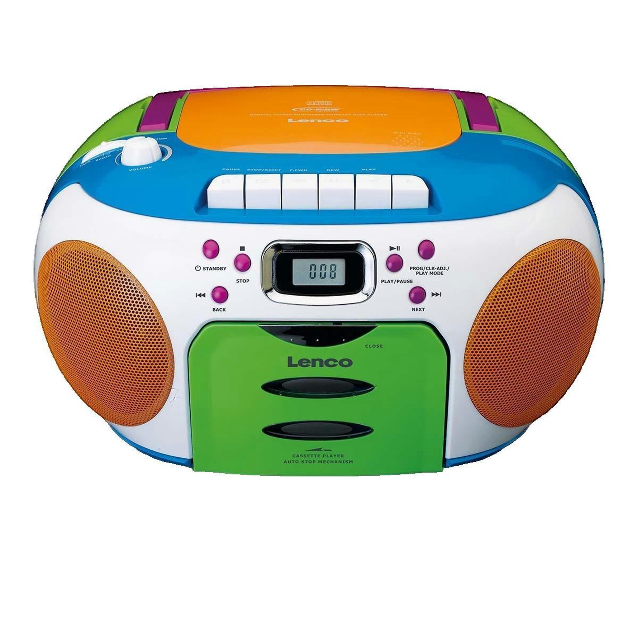 Voir la diapositive 3 : Lenco Lecteur de CD portable Lenco SCD-971 multicolore