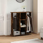 Voir la diapositive 3 : VIDAXL Garde-robe avec roues chene fume 102x38x110cm bois d'ingenierie
