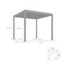 Voir la diapositive 3 : SWEEEK Pergola bioclimatique aluminium lames orientables 3x3m V2 Triomphe