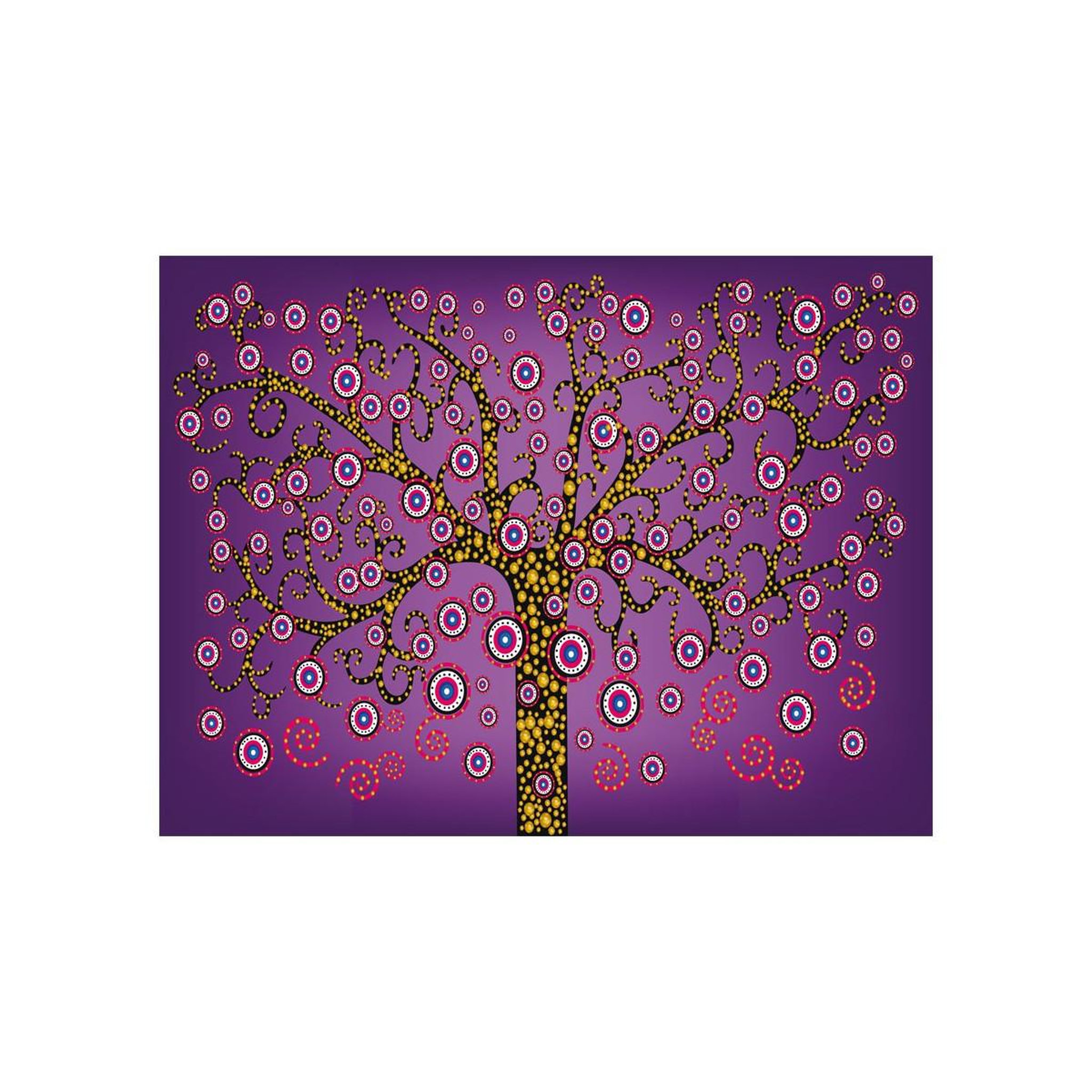 Voir la diapositive 2 : Paris Prix Papier Peint  Abstraction : Arbre Violet