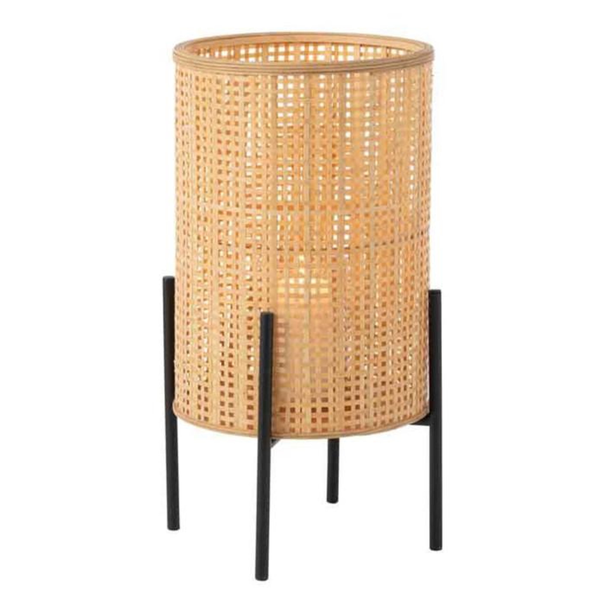 Voir la diapositive 2 : Paris Prix Lanterne sur Pied Bambou  Fernando  62cm Naturel