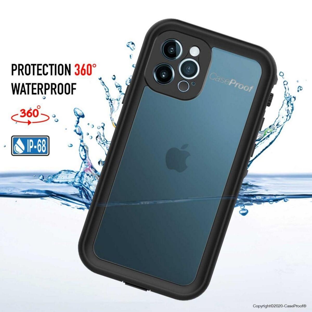 Coque de protection intégrale antichoc renforcée iPhone 12 / 12 Pro.