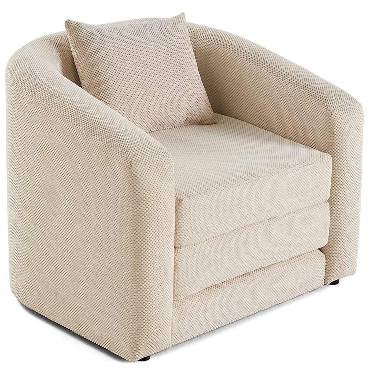 BEST MOBILIER Nuvia - canapé convertible déplimousse 1 place en velours texturé