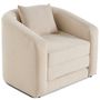Voir la diapositive 2 : BEST MOBILIER Nuvia - canapé convertible déplimousse 1 place en velours texturé
