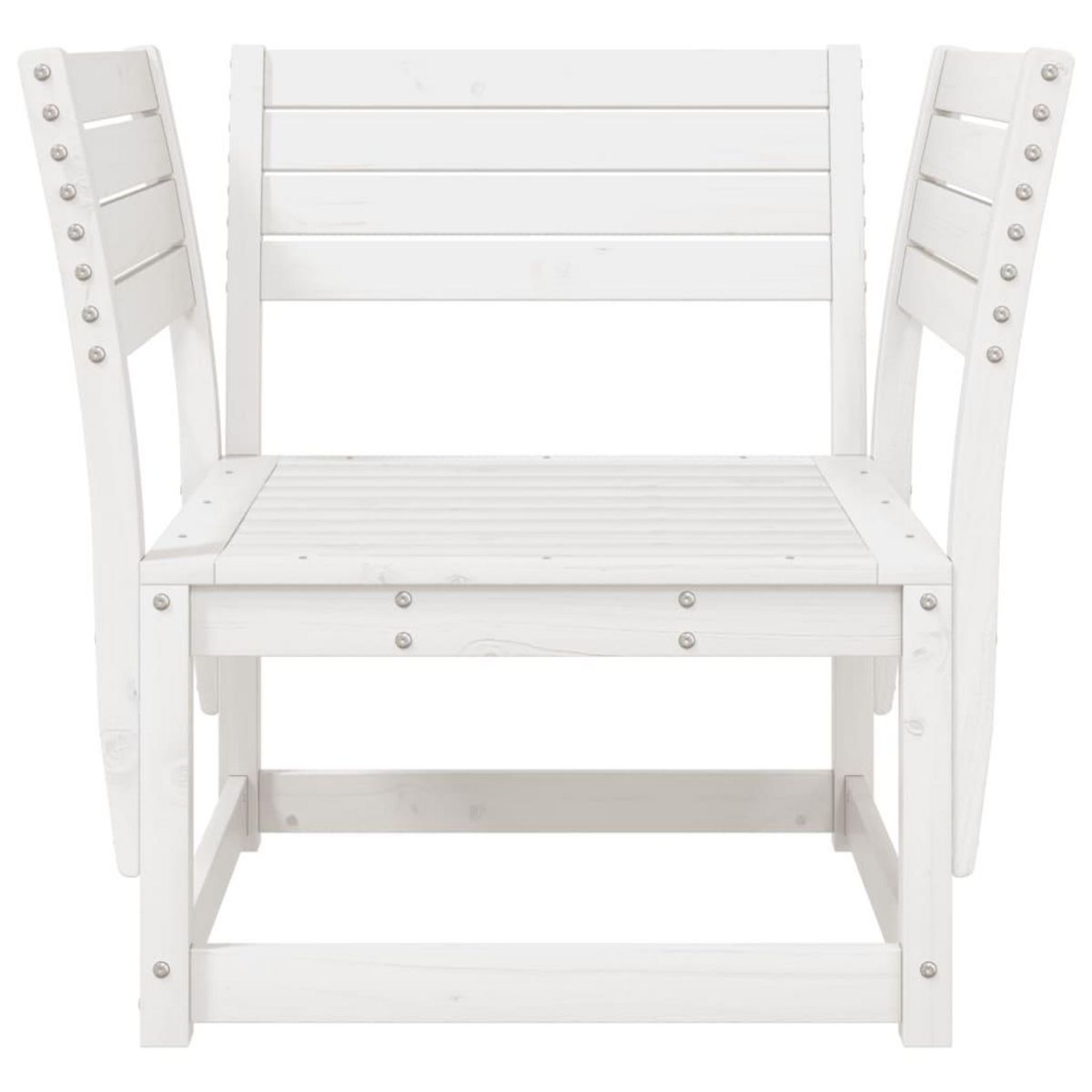 VIDAXL Chaise de jardin blanc bois massif de pin
