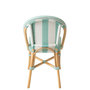 Voir la diapositive 4 : Paris Prix Chaise de Jardin en Rotin  Reyes  86cm Bleu & Blanc