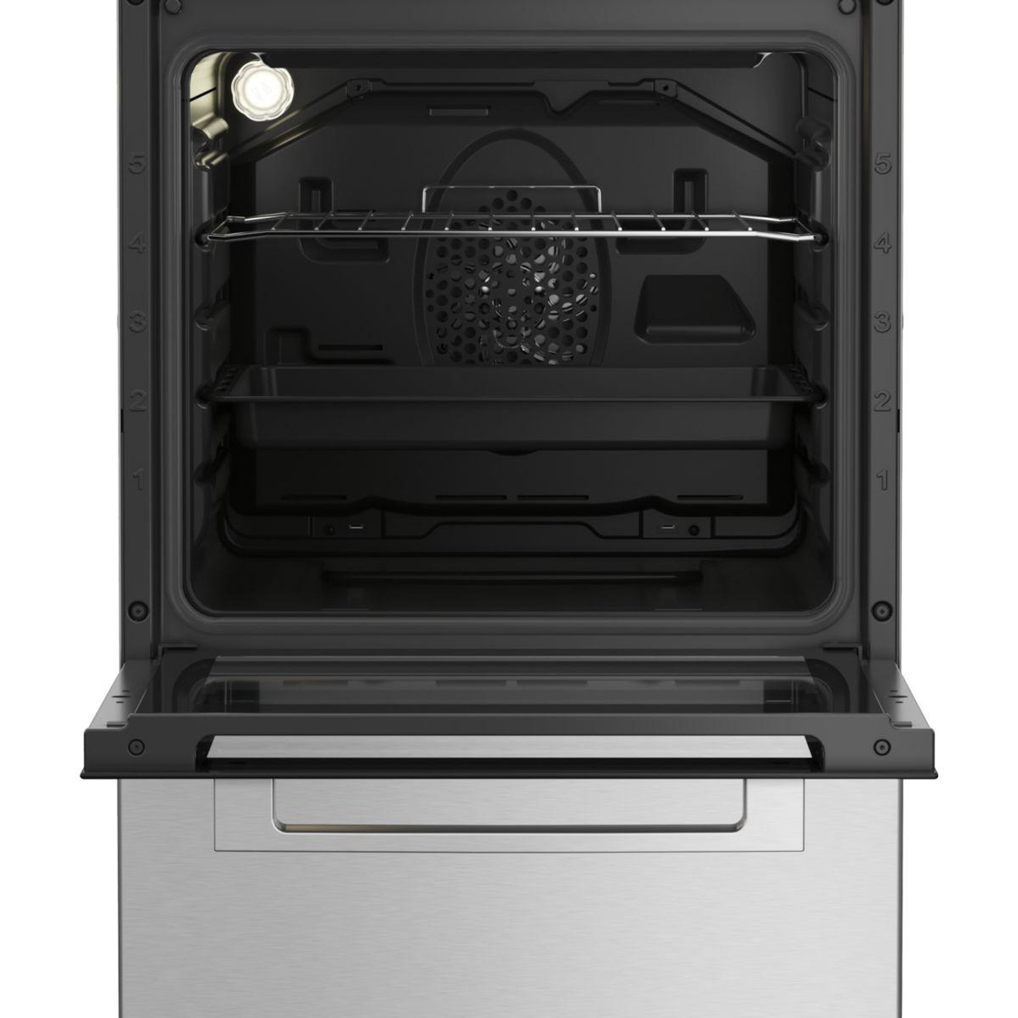Voir la diapositive 4 : Beko Cuisinière vitrocéramique fse57300gx