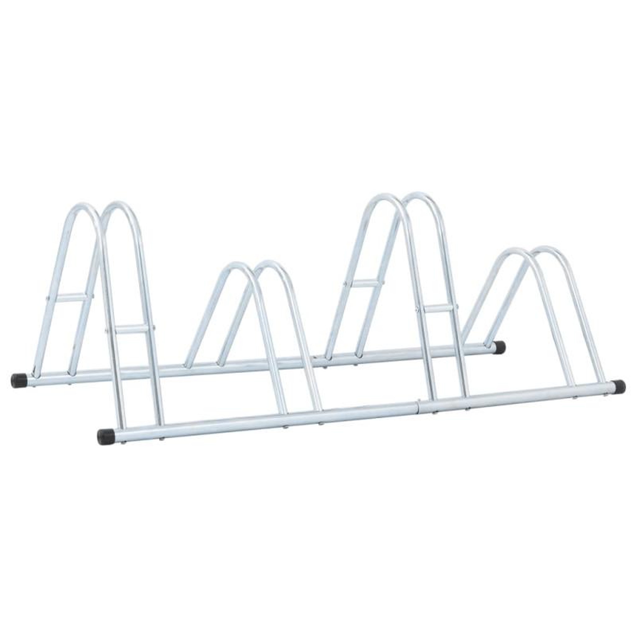 Voir la diapositive 5 : VIDAXL Support de vélo au sol autoportant pour 4 vélos acier galvanisé