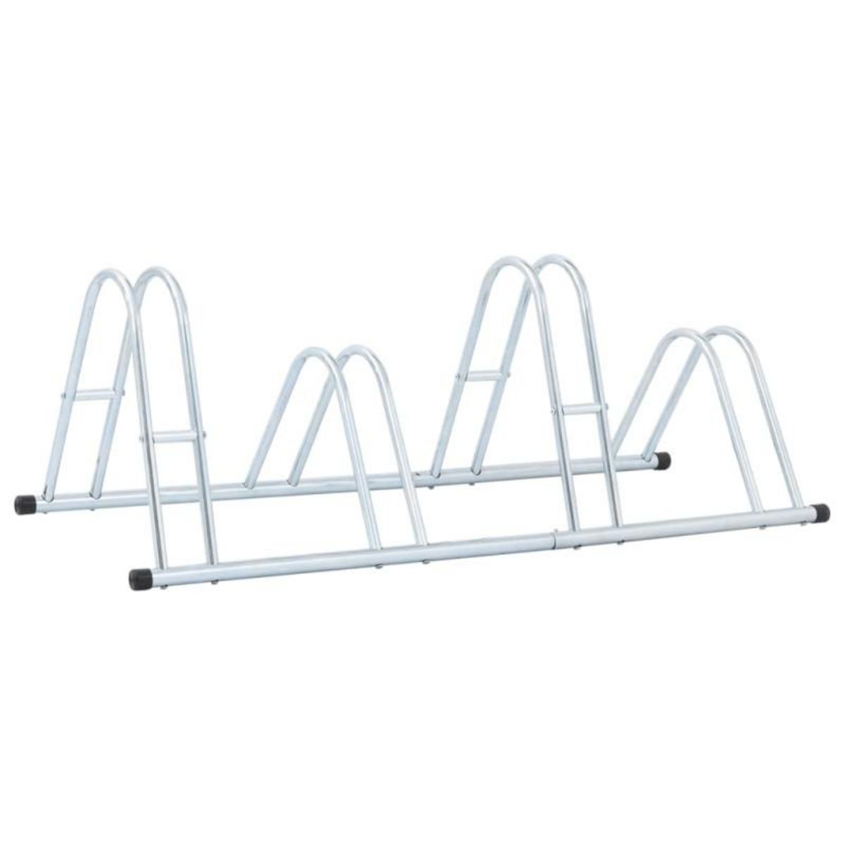 VIDAXL Support de vélo au sol autoportant pour 4 vélos acier galvanisé