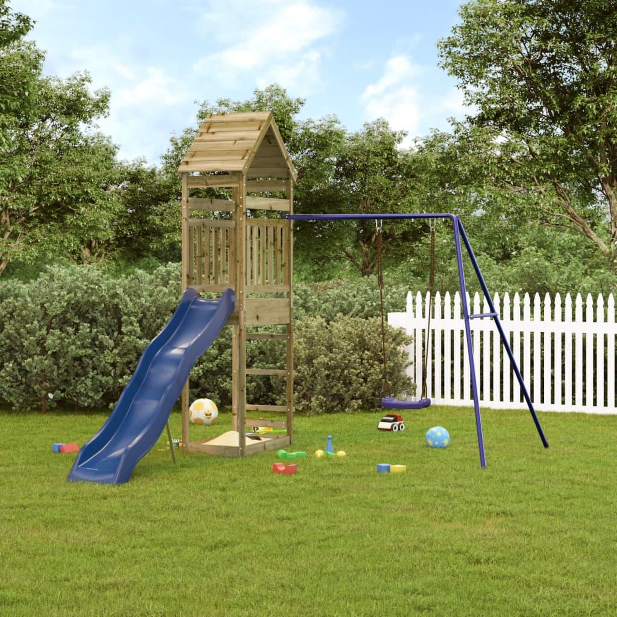 VIDAXL Aire de jeux d'exterieur bois de pin impregne