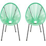 Voir la diapositive 1 : Habitat et Jardin Lot de 2 fauteuils de jardin  Ania  - Vert
