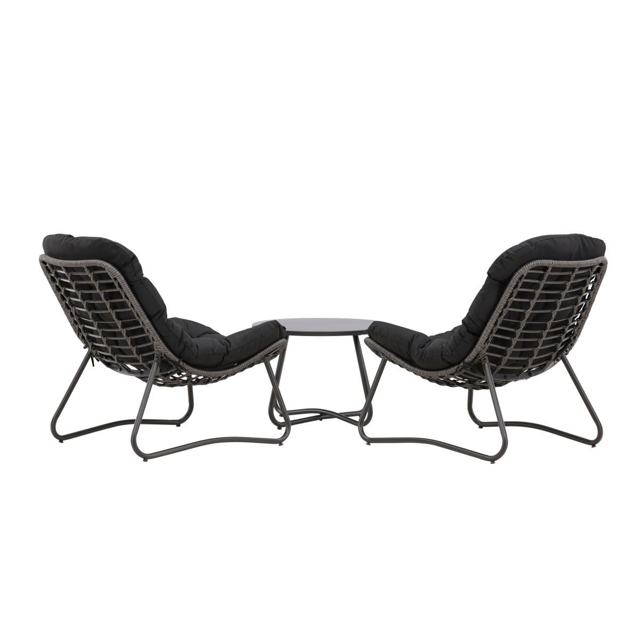 Voir la diapositive 5 : Paris Prix Salon de jardin 2 places  cata  93cm anthracite