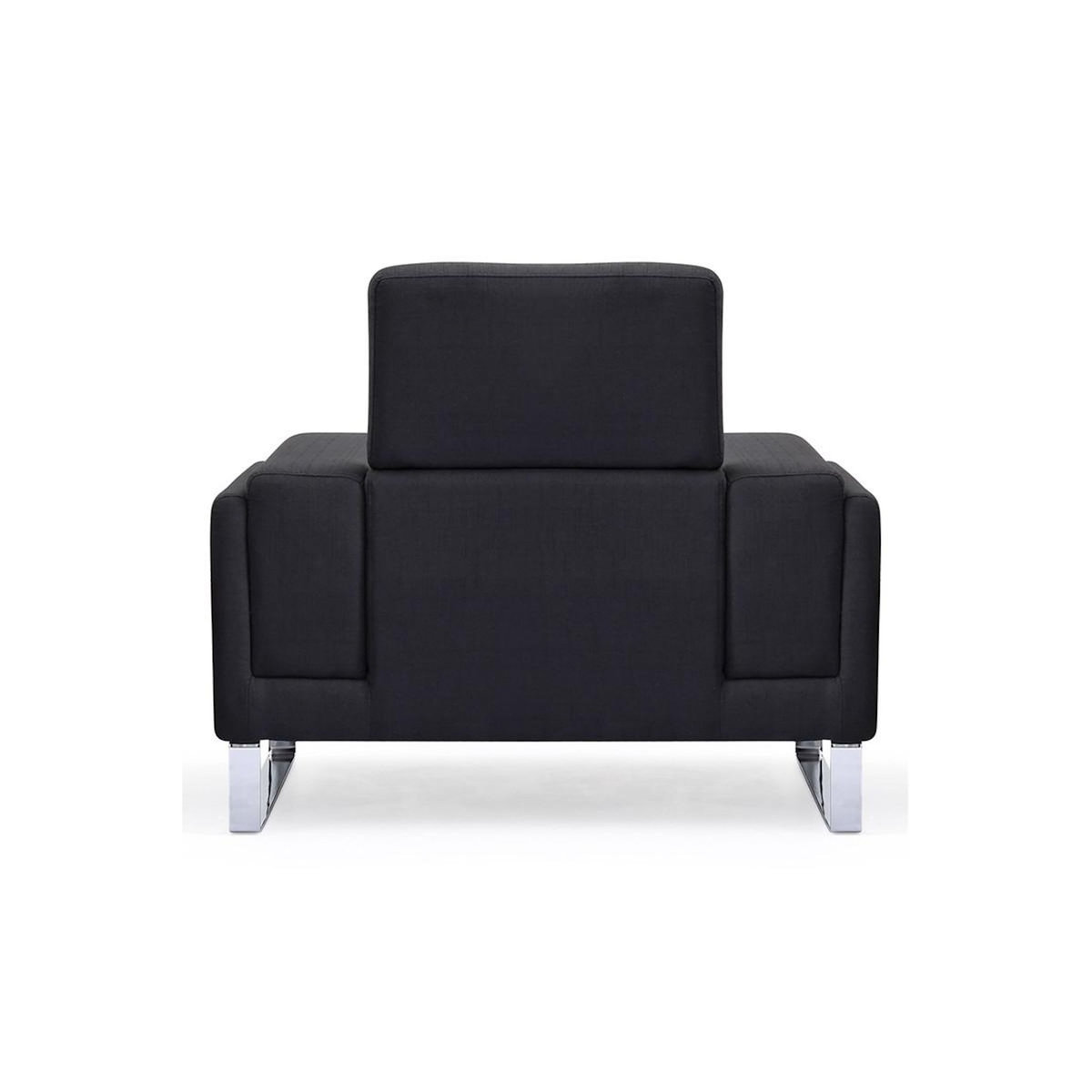Paris Prix Fauteuil en Tissu  Ezekiel  104cm Noir