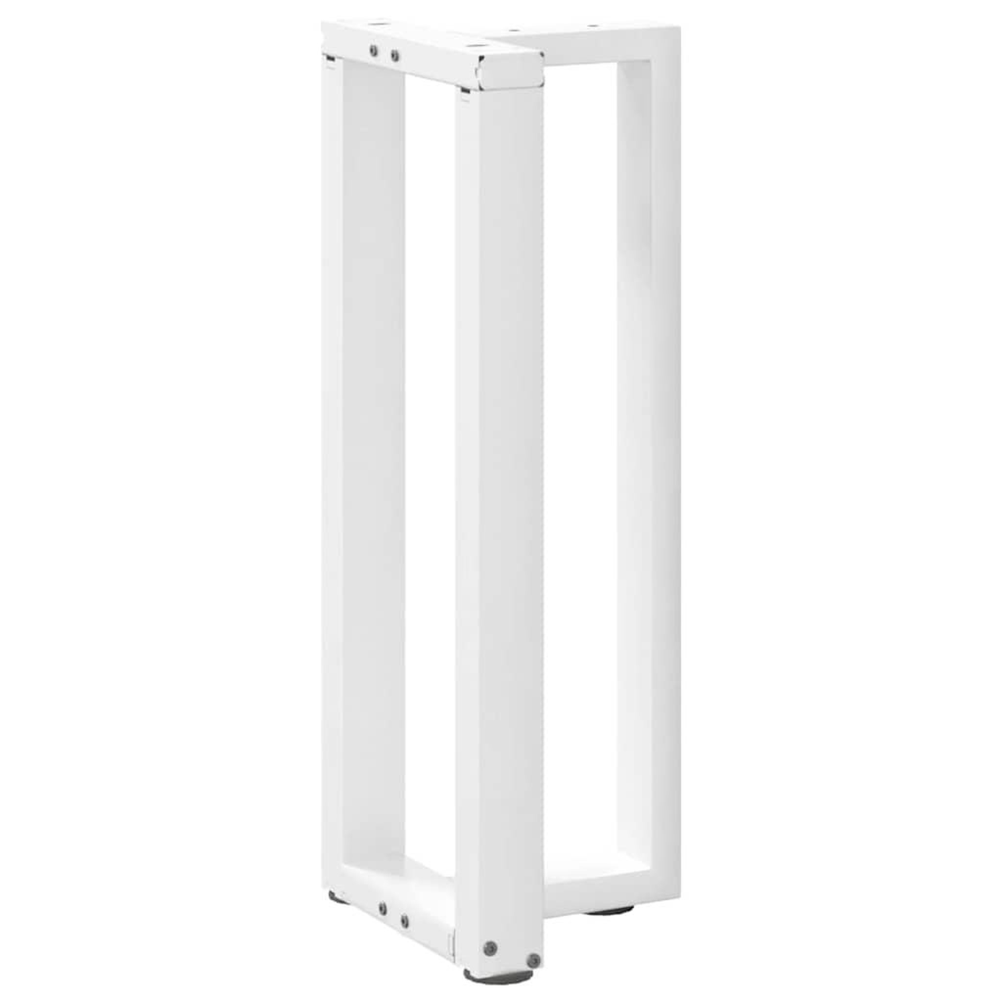 Voir la diapositive 4 : VIDAXL Pieds de table console forme de T 2 pcs blanc 38x25x(72-73) cm