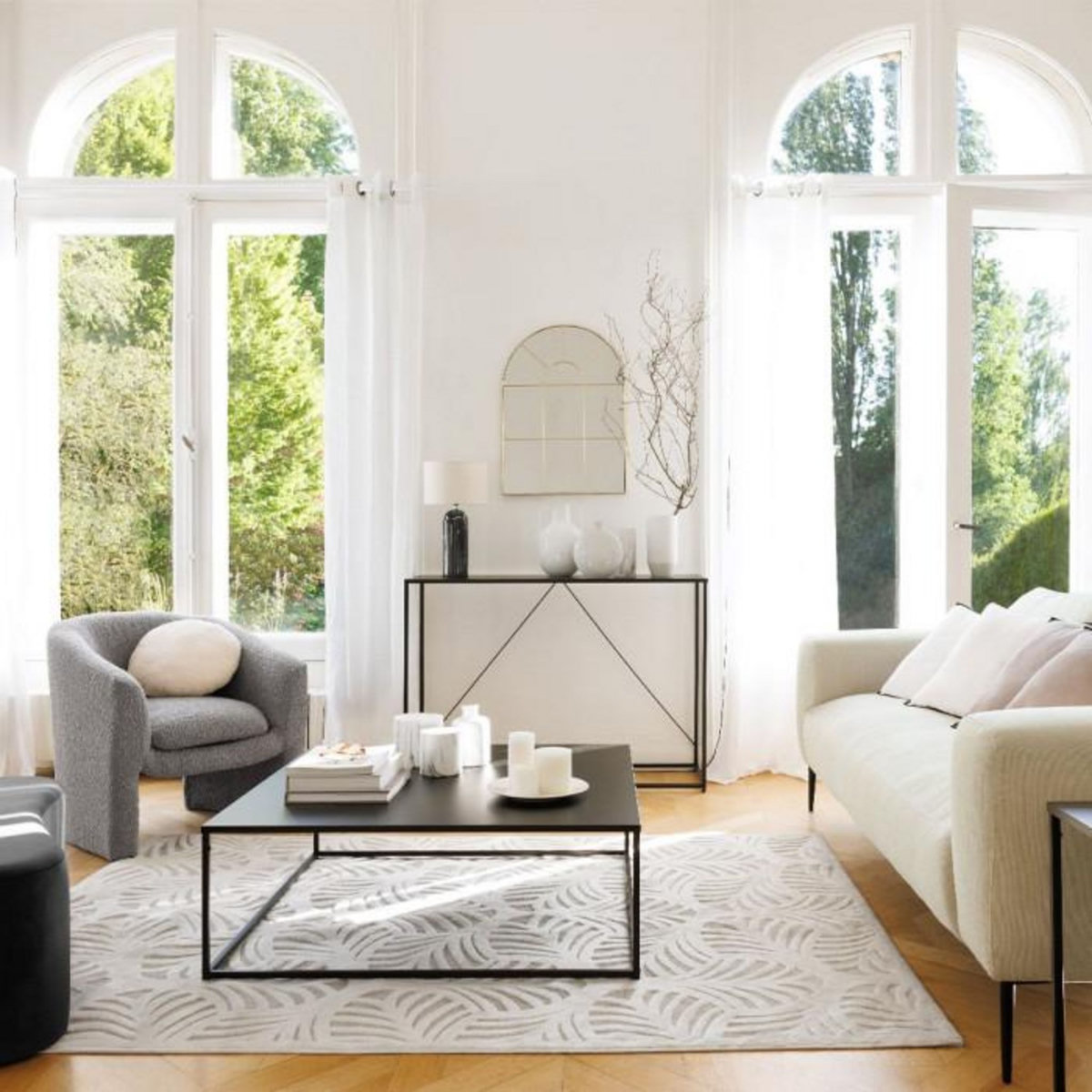 ATMOSPHERA Vase en Métal  Le Collectionneur  30cm Blanc