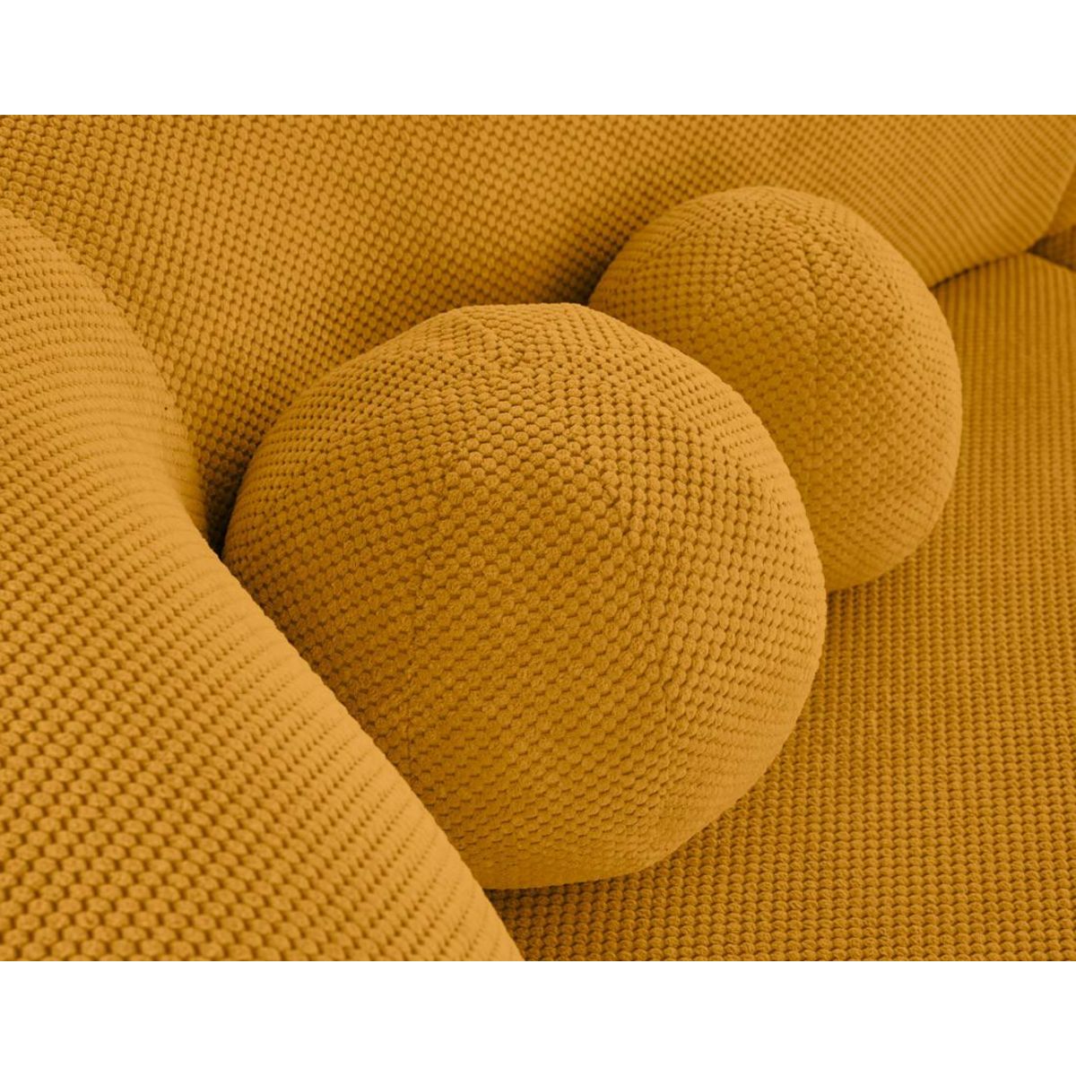 LISA DESIGN Charles - canapé droit 4 places avec double méridienne - assise profonde - en velours texturé