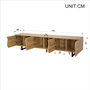 Voir la diapositive 3 : MERAX Meuble tv naturel 191 cm mdf