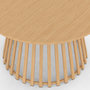 Voir la diapositive 6 : ID MARKET Salon de jardin SOLAL table ronde 120 cm avec pied lattes en métal et 6 chaises de jardin avec lanières et coussins beiges