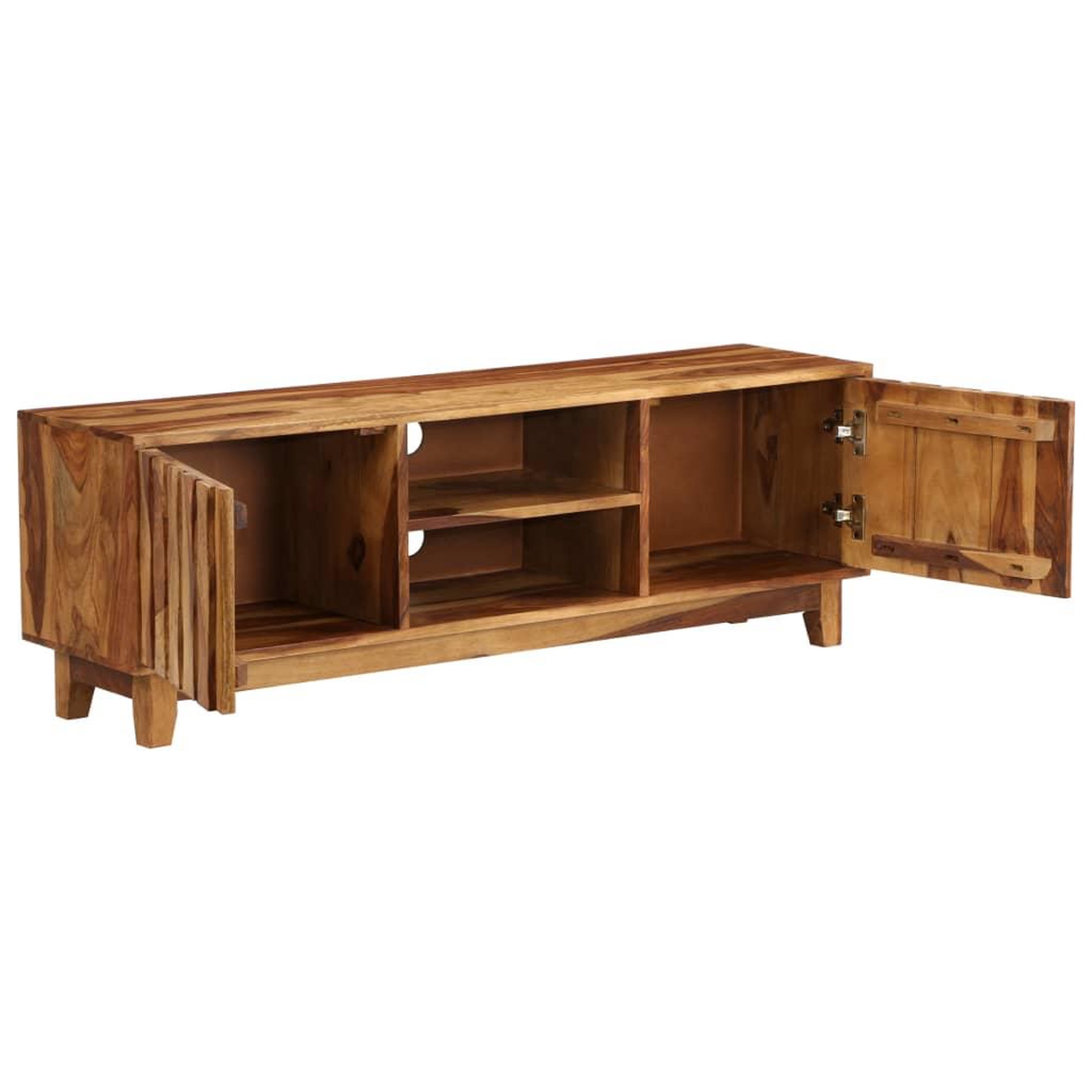 Voir la diapositive 4 : VIDAXL Meuble TV Bois massif de Sesham 118 x 30 x 40 cm