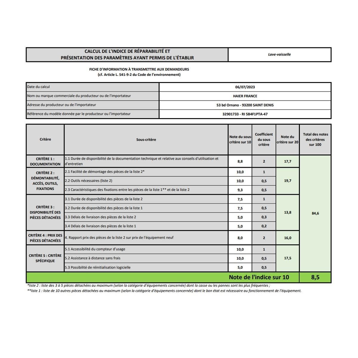 Rosieres Lave-vaisselle 60cm 15 couverts 44db tout intégrable - RI5B4F1PTA-47