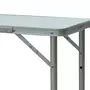 OUTSUNNY Table pliante table de camping table de jardin hauteur réglable aluminium MDF blanc