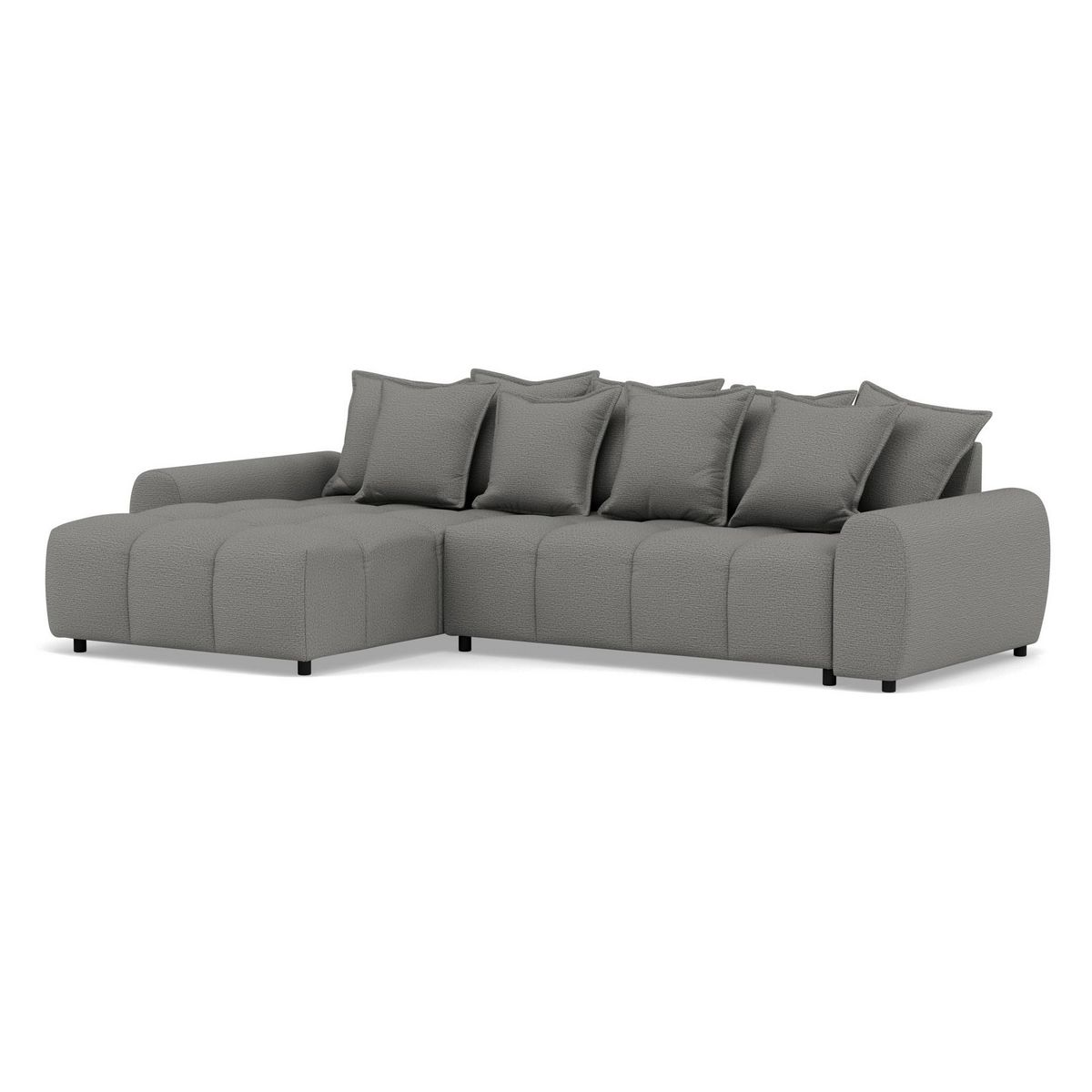 LISA DESIGN Adelaide - canapé d'angle réversible 4 places en tissu texturé