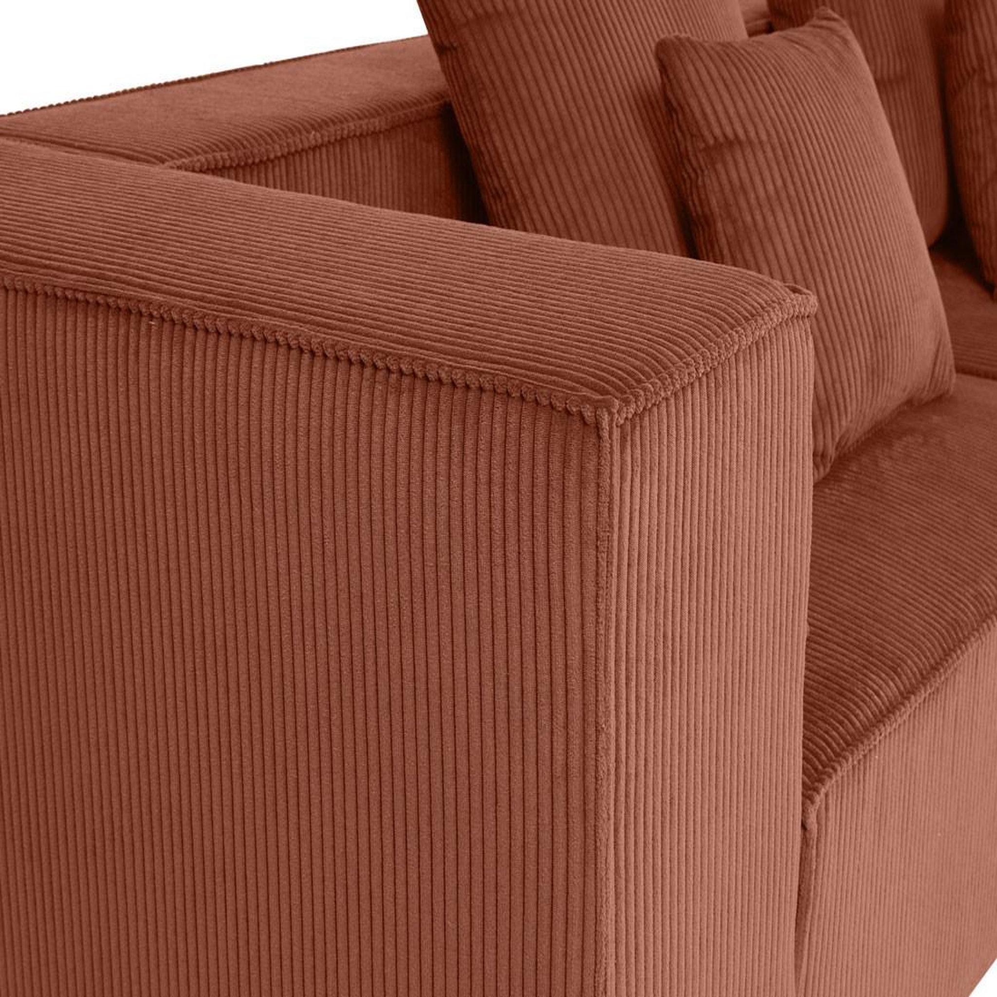 Voir la diapositive 5 : BEST MOBILIER Colombine - canapé modulable droit - 2 places - en velours côtelé