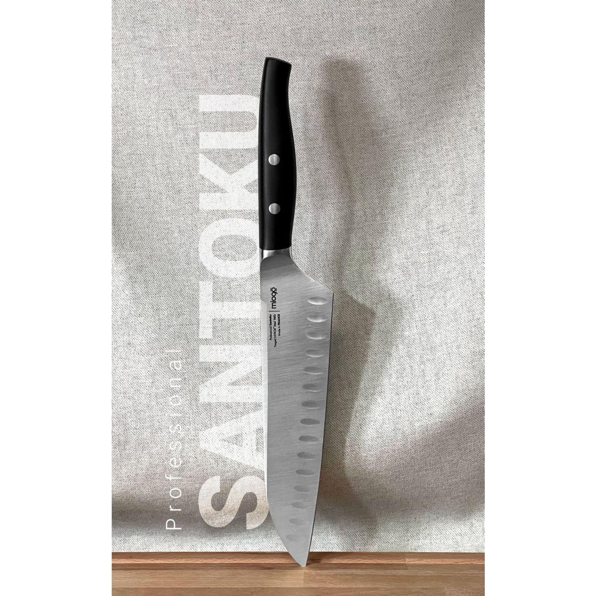 Voir la diapositive 4 : MIOGO Couteau japonais 18 cm Professionnel forgé