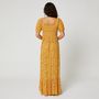 Voir la diapositive 2 : IN EXTENSO Robe longue jaune fleuris femme