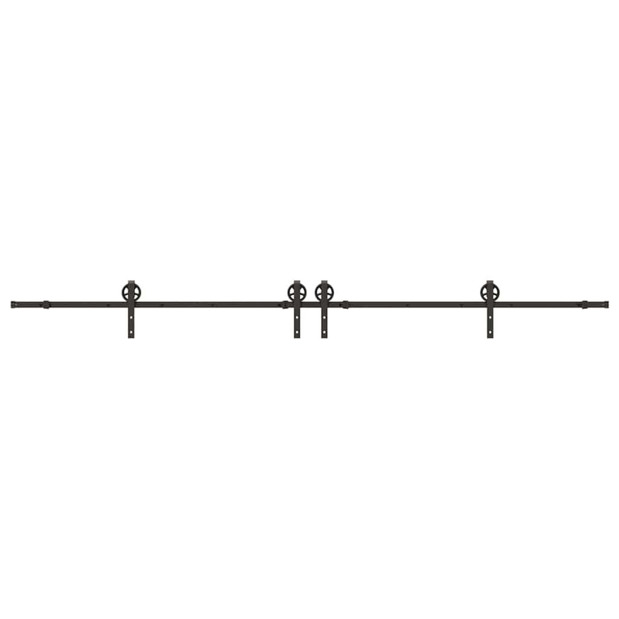 Voir la diapositive 5 : VIDAXL Kit de quincaillerie de porte coulissante 366 cm acier noir