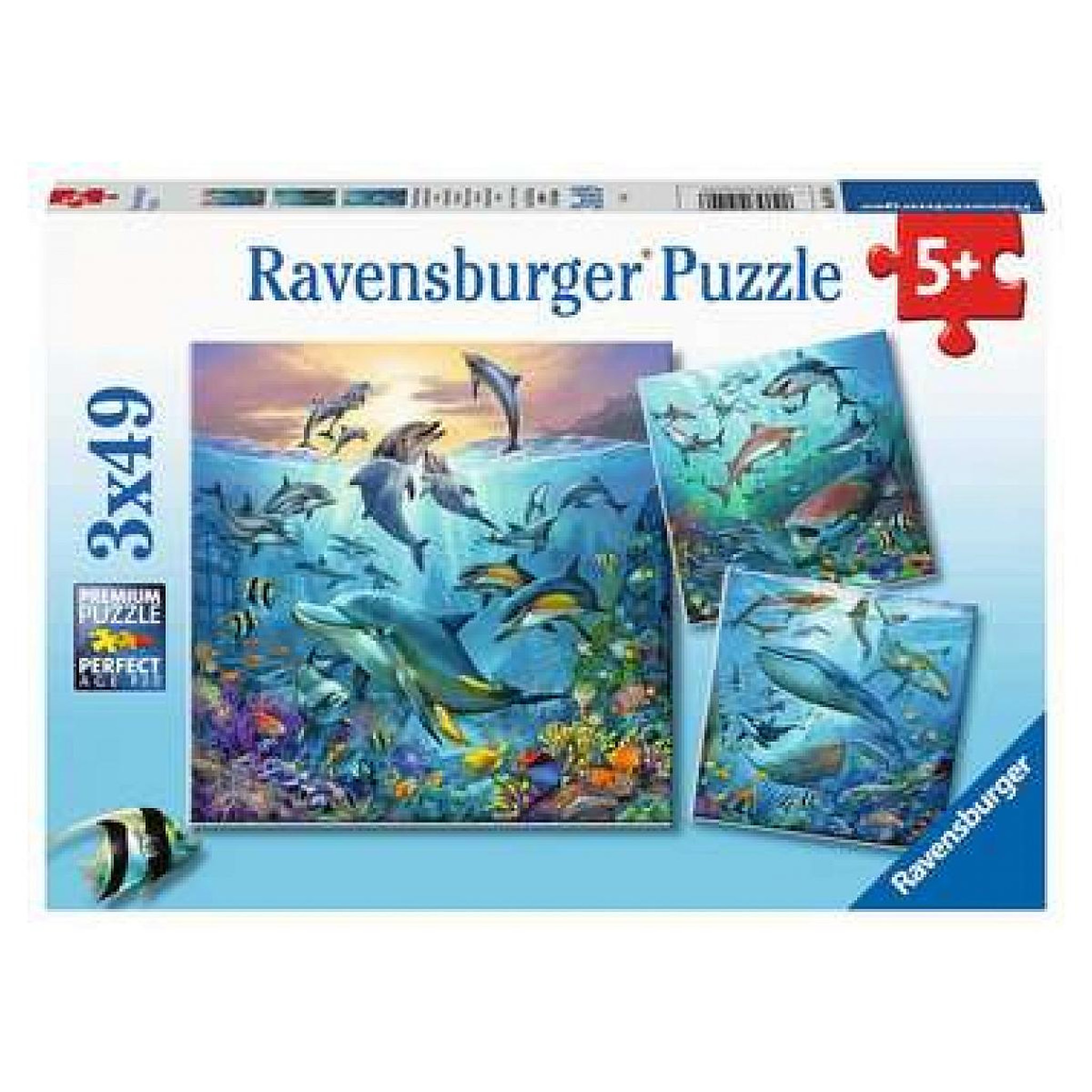 RAVENSBURGER 3 X 49pcs Le monde animal de l'océan