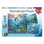 RAVENSBURGER 3 X 49pcs Le monde animal de l'océan