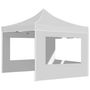 Voir la diapositive 3 : VIDAXL Tente de reception pliable avec parois Aluminium 3x3 m Blanc