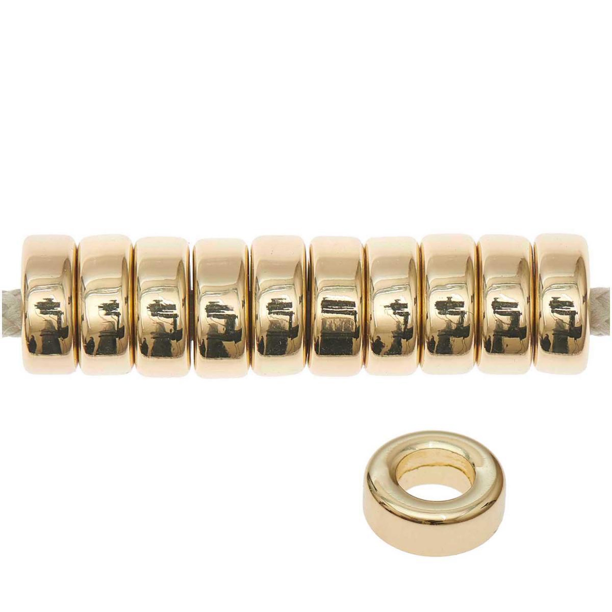 Voir la diapositive 3 : RICO DESIGN Itoshii pack de 10 perles ponii anneau dore